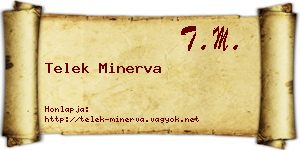 Telek Minerva névjegykártya